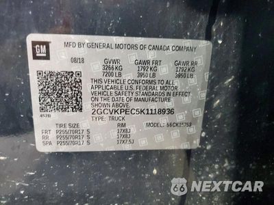 Zdjęcie 12 z 12 samochodu: 2019 CHEVROLET SILVERADO LD K1500 LT VIN:2GCVKPEC5K1118936 - miniatura