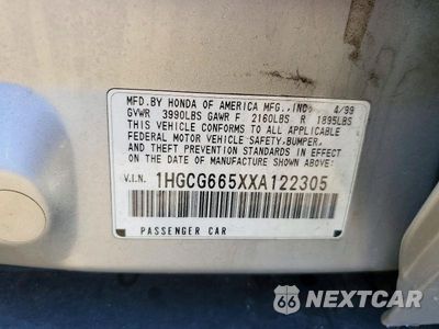 Zdjęcie 12 z 12 samochodu: 1999 HONDA ACCORD LX VIN:1HGCG665XXA122305 - miniatura