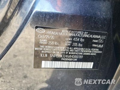 Zdjęcie 13 z 13 samochodu: 2021 HYUNDAI SONATA LIMITED VIN:5NPEH4J24MH088789 - miniatura
