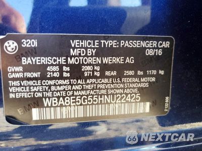 Zdjęcie 12 z 12 samochodu: 2017 BMW 320 XI VIN:WBA8E5G55HNU22425 - miniatura