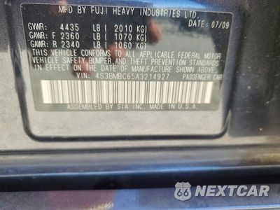 Zdjęcie 12 z 12 samochodu: 2010 SUBARU LEGACY 2.5I PREMIUM VIN:4S3BMBC65A3214927 - miniatura