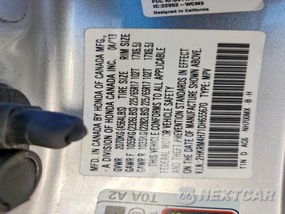 Zdjęcie 13 z 13 samochodu: 2013 HONDA CR-V EXL VIN:2HKRM4H71DH655670 - miniatura