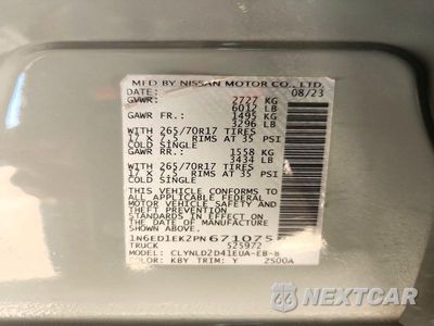 Zdjęcie 12 z 12 samochodu: 2023 NISSAN FRONTIER PRO-4X VIN:1N6ED1EK2PN671075 - miniatura
