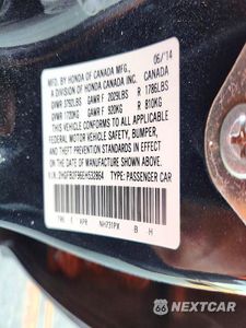 Zdjęcie 13 z 13 samochodu: 2014 HONDA CIVIC EXL VIN:2HGFB2F96EH532864 - miniatura