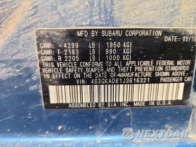 Zdjęcie 13 z 13 samochodu: 2018 SUBARU IMPREZA PREMIUM PLUS VIN:4S3GKAD61J3616321 - miniatura