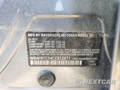 Zdjęcie 12 z 12 samochodu: 2012 BMW 535 I VIN:WBAFR7C54CC812871 - miniatura