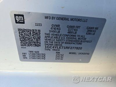 Zdjęcie 12 z 12 samochodu: 2024 CHEVROLET SILVERADO K2500 HEAVY DUTY VIN:1GC4YLE71RF277820 - miniatura