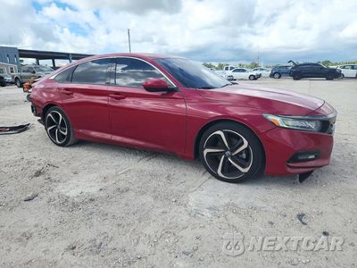 Czwarte zdjęcie samochodu z boku: 2018 HONDA ACCORD SPORT VIN:1HGCV1F3XJA248968 - miniatura