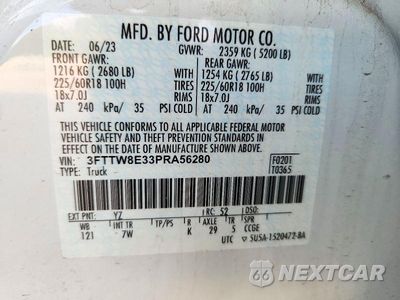 Zdjęcie 12 z 12 samochodu: 2023 FORD MAVERICK XL VIN:3FTTW8E33PRA56280 - miniatura