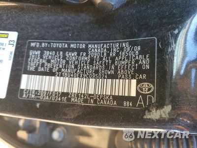 Zdjęcie 13 z 13 samochodu: 2009 TOYOTA COROLLA S VIN:2T1BU40EX9C095024 - miniatura