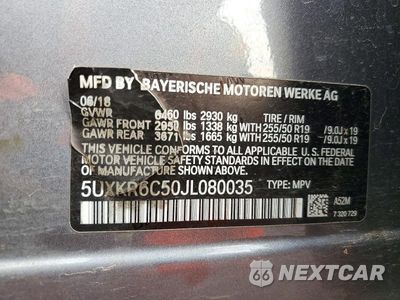 Zdjęcie 13 z 13 samochodu: 2018 BMW X5 XDRIVE50I VIN:5UXKR6C50JL080035 - miniatura