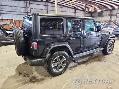Trzecie zdjęcie samochodu z tyłu: 2023 JEEP WRANGLER SAHARA VIN:1C4HJXEN9PW693106 - miniatura