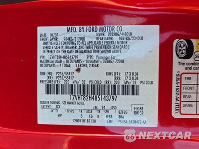 Zdjęcie 12 z 12 samochodu: 2008 FORD MUSTANG GT VIN:1ZVHT82H485143797 - miniatura