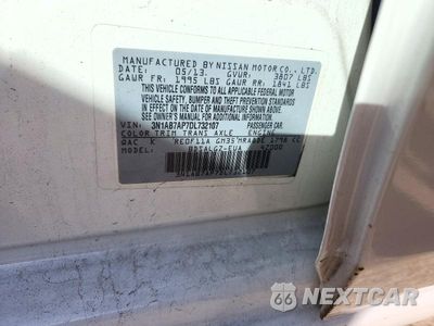 Zdjęcie 13 z 13 samochodu: 2013 NISSAN SENTRA S VIN:3N1AB7AP7DL732107 - miniatura