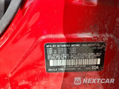 Zdjęcie 13 z 13 samochodu: 2024 MITSUBISHI MIRAGE G4 ES VIN:ML32FUFJ3RHF14685 - miniatura