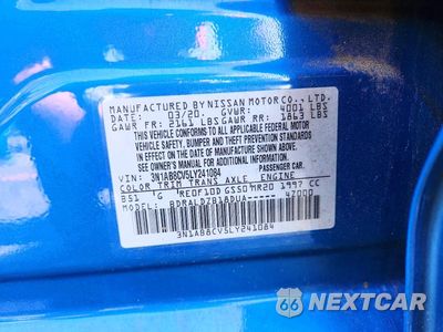 Zdjęcie 13 z 13 samochodu: 2020 NISSAN SENTRA SV VIN:3N1AB8CV5LY241084 - miniatura