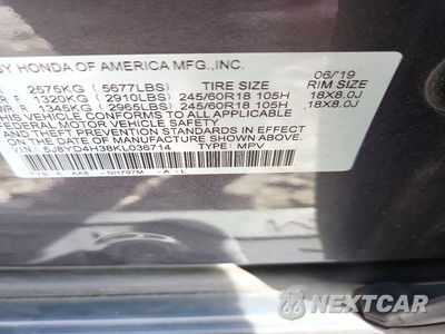 Zdjęcie 13 z 13 samochodu: 2019 ACURA MDX VIN:5J8YD4H38KL036714 - miniatura