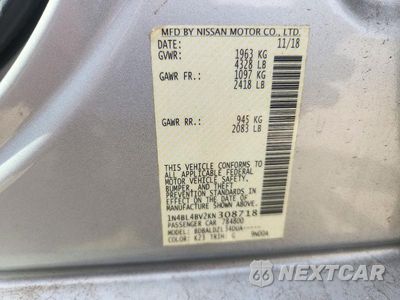 Zdjęcie 12 z 12 samochodu: 2019 NISSAN ALTIMA S VIN:1N4BL4BV2KN308718 - miniatura