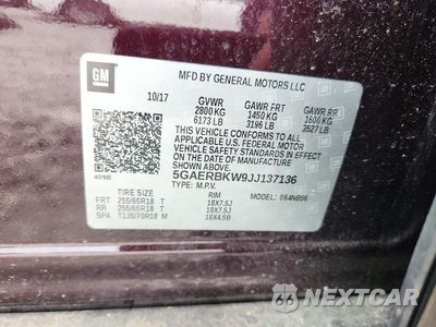 Zdjęcie 13 z 13 samochodu: 2018 BUICK ENCLAVE ESSENCE VIN:5GAERBKW9JJ137136 - miniatura