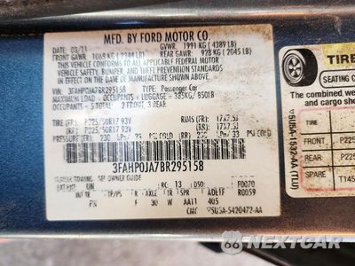 Zdjęcie 12 z 12 samochodu: 2011 FORD FUSION SEL VIN:3FAHP0JA7BR295158 - miniatura