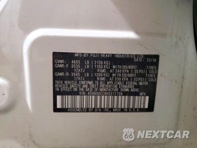 Zdjęcie 13 z 13 samochodu: 2017 SUBARU OUTBACK 2.5I PREMIUM VIN:4S4BSACC8H3317139 - miniatura