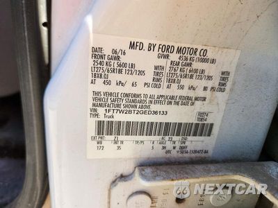 Zdjęcie 12 z 12 samochodu: 2016 FORD F250 SUPER DUTY VIN:1FT7W2BT2GED36133 - miniatura
