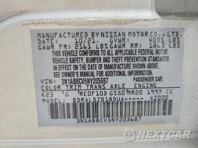 Zdjęcie 12 z 12 samochodu: 2022 NISSAN SENTRA SV VIN:3N1AB8CV5NY205687 - miniatura