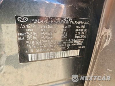 Zdjęcie 13 z 13 samochodu: 2019 HYUNDAI SANTA FE LIMITED 2.0T VIN:5NMS5CAA0KH111833 - miniatura