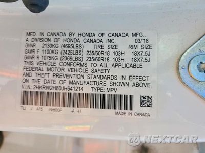 Zdjęcie 13 z 13 samochodu: 2018 HONDA CR-V EXL VIN:2HKRW2H80JH641214 - miniatura