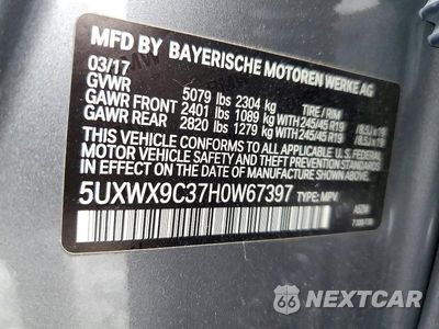 Zdjęcie 14 z 14 samochodu: 2017 BMW X3 XDRIVE28I VIN:5UXWX9C37H0W67397 - miniatura