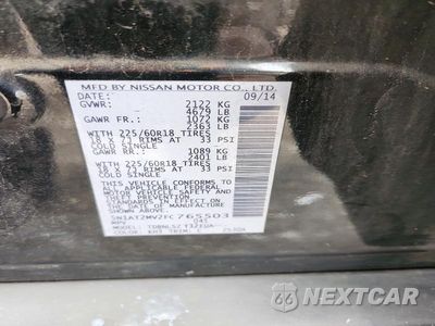 Zdjęcie 14 z 14 samochodu: 2015 NISSAN ROGUE SL VIN:5N1AT2MV2FC765503 - miniatura