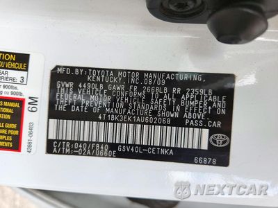 Zdjęcie 12 z 12 samochodu: 2010 TOYOTA CAMRY LE V6 VIN:4T1BK3EK1AU602068 - miniatura