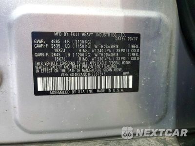 Zdjęcie 12 z 12 samochodu: 2017 SUBARU OUTBACK 2.5I LIMITED VIN:4S4BSANC1H3367846 - miniatura