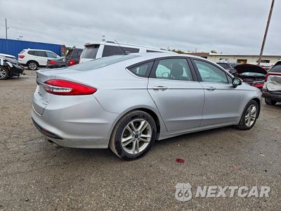 Trzecie zdjęcie samochodu z tyłu: 2018 FORD FUSION SE VIN:3FA6P0HD6JR266773 - miniatura