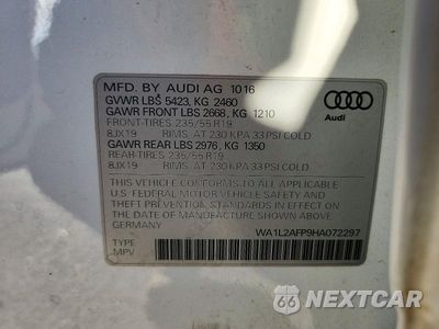 Zdjęcie 13 z 13 samochodu: 2017 AUDI Q5 PREMIUM PLUS VIN:WA1L2AFP9HA072297 - miniatura