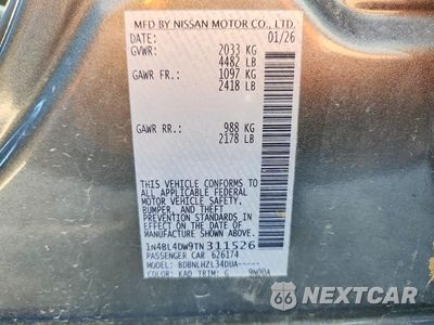 Zdjęcie 13 z 13 samochodu: 2026 NISSAN ALTIMA SV VIN:1N4BL4DW9TN311526 - miniatura