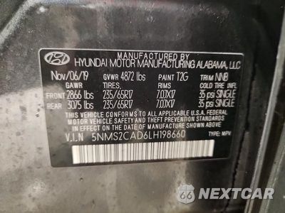 Zdjęcie 13 z 13 samochodu: 2020 HYUNDAI SANTA FE SE VIN:5NMS2CAD6LH198660 - miniatura