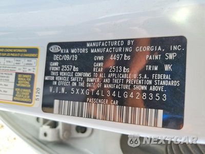 Zdjęcie 12 z 12 samochodu: 2020 KIA OPTIMA LX VIN:5XXGT4L34LG428353 - miniatura