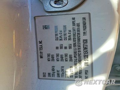 Zdjęcie 12 z 12 samochodu: 2022 TESLA MODEL 3 VIN:5YJ3E1EA7NF371638 - miniatura