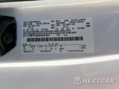 Zdjęcie 12 z 12 samochodu: 2019 FORD F150 VIN:1FTMF1CB4KKE61843 - miniatura