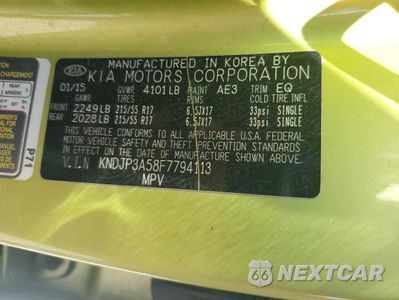 Zdjęcie 13 z 13 samochodu: 2015 KIA SOUL + VIN:KNDJP3A58F7794113 - miniatura