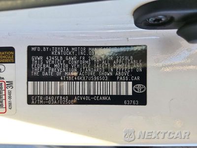 Zdjęcie 12 z 12 samochodu: 2007 TOYOTA CAMRY LE VIN:4T1BE46KX7U596503 - miniatura