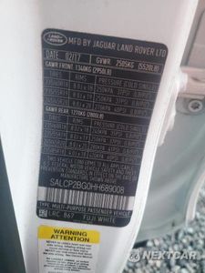 Zdjęcie 14 z 14 samochodu: 2017 LAND ROVER DISCOVERY SPORT SE VIN:SALCP2BG0HH689008 - miniatura