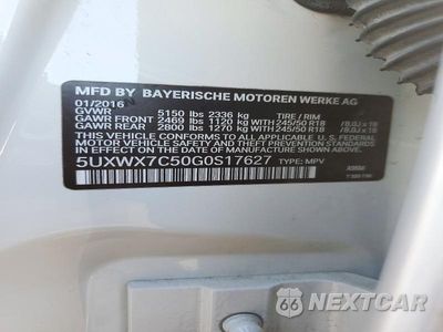 Zdjęcie 14 z 14 samochodu: 2016 BMW X3 XDRIVE35I VIN:5UXWX7C50G0S17627 - miniatura