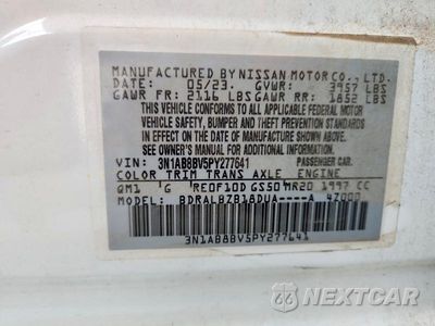 Zdjęcie 12 z 12 samochodu: 2023 NISSAN SENTRA S VIN:3N1AB8BV5PY277641 - miniatura