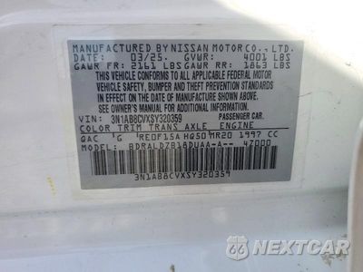 Zdjęcie 12 z 12 samochodu: 2025 NISSAN SENTRA SV VIN:3N1AB8CVXSY320359 - miniatura