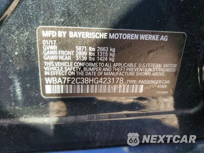Zdjęcie 12 z 12 samochodu: 2017 BMW 750 XI VIN:WBA7F2C38HG423178 - miniatura