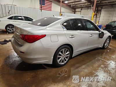 Trzecie zdjęcie samochodu z tyłu: 2014 INFINITI Q50 BASE VIN:JN1BV7AR5EM700390 - miniatura