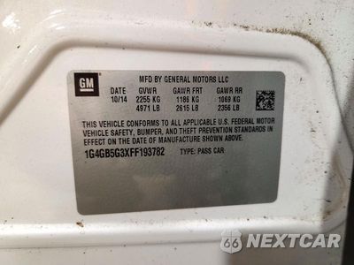Zdjęcie 12 z 12 samochodu: 2015 BUICK LACROSSE VIN:1G4GB5G3XFF193782 - miniatura