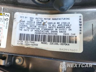 Zdjęcie 12 z 12 samochodu: 2006 TOYOTA COROLLA CE VIN:1NXBR32EX6Z650346 - miniatura